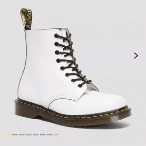Dr. Martens White Boots with Black Laces